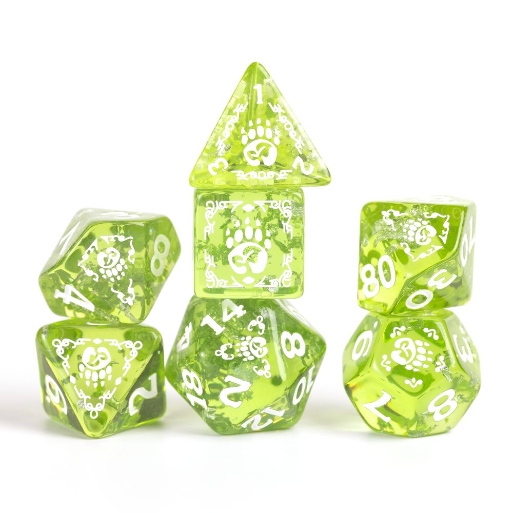 Sirius Dice - Dungeons & Dragons Adventure Dice - Druid - Green - Good Games