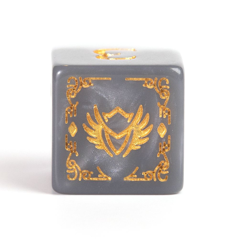 Sirius Dice - Dungeons & Dragons Adventure Dice - Paladin - White / Grey - Good Games