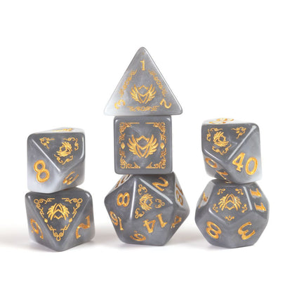 Sirius Dice - Dungeons & Dragons Adventure Dice - Paladin - White / Grey - Good Games