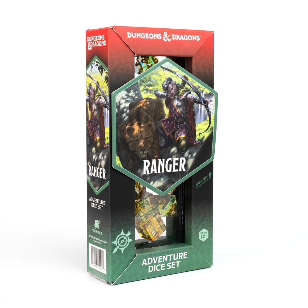 Sirius Dice - Dungeons &amp; Dragons Adventure Dice - Ranger - Green / Multi