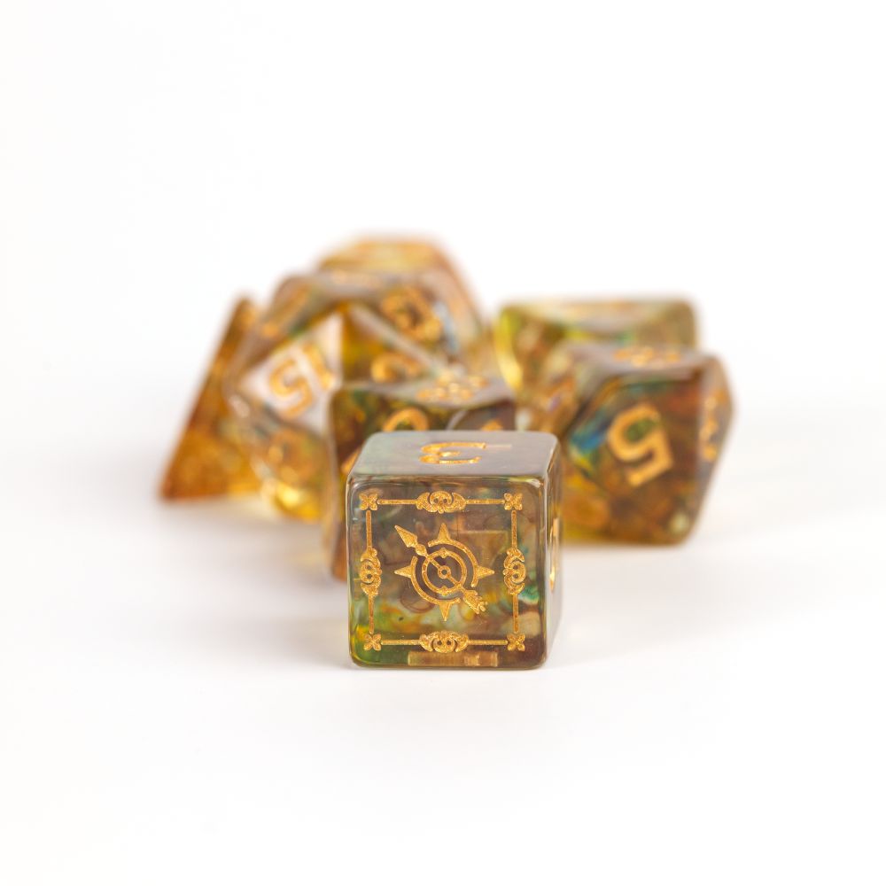 Sirius Dice - Dungeons &amp; Dragons Adventure Dice - Ranger - Green / Multi