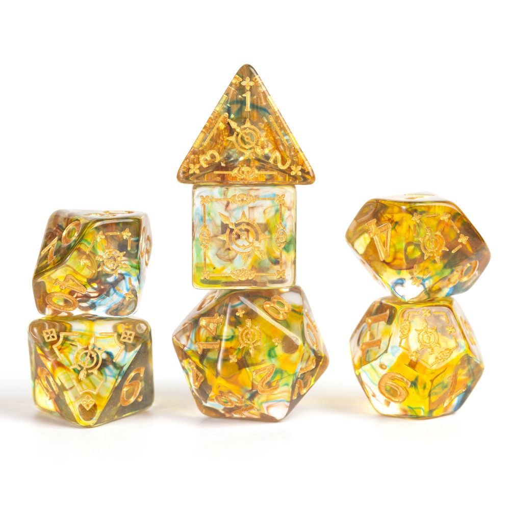 Sirius Dice - Dungeons &amp; Dragons Adventure Dice - Ranger - Green / Multi