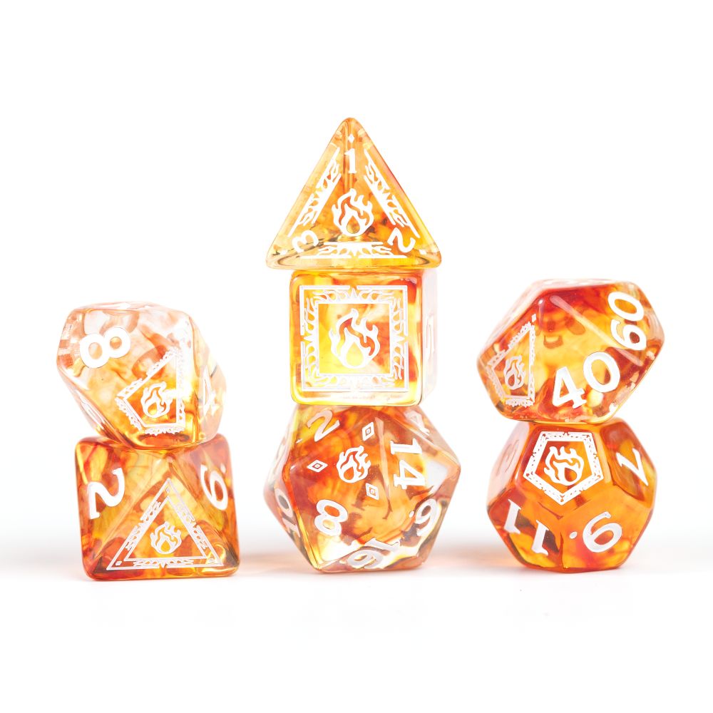 Sirius Dice - Dungeons & Dragons Adventure Dice - Sorcerer - Orange - Good Games