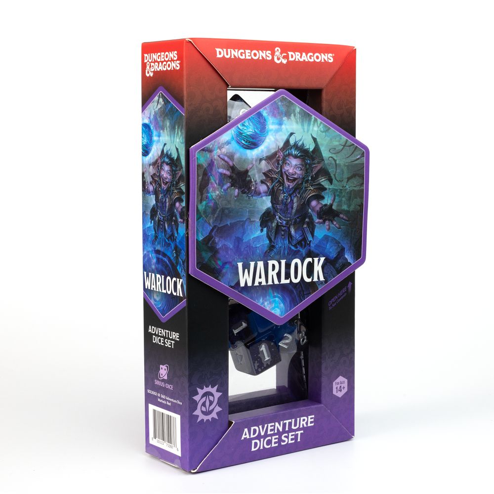 Sirius Dice - Dungeons & Dragons Adventure Dice - Warlock - Purple - Good Games