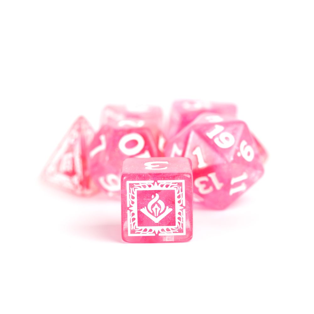 Sirius Dice - Dungeons &amp; Dragons Adventure Dice - Wizard - Fuchsia - Good Games