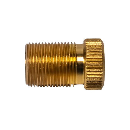 Brass male threaded fitting with a knurled end