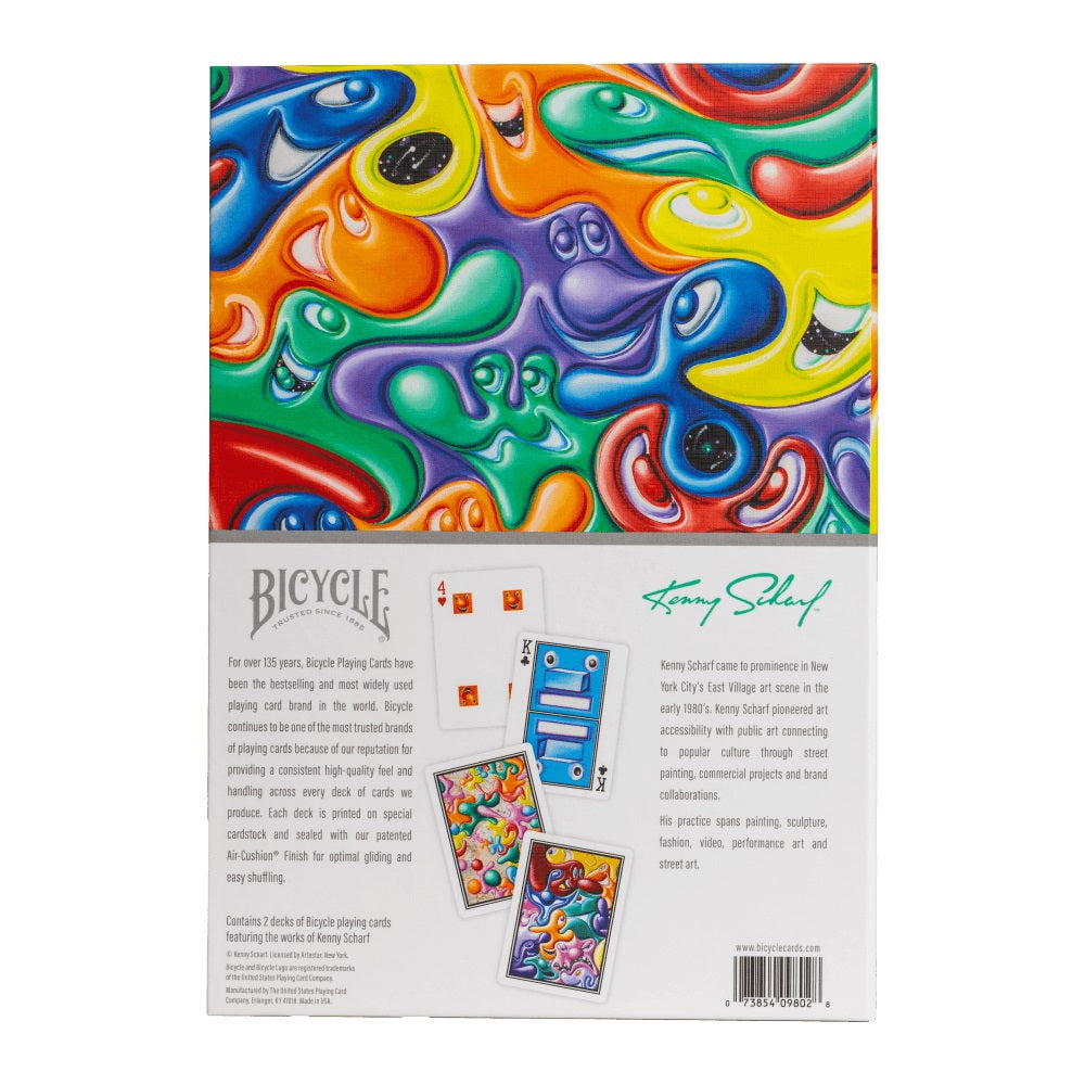 Bicycle Artist Series Kenny Scharf Purple/Orange 2pk Boxed Set LIMITED SERIES