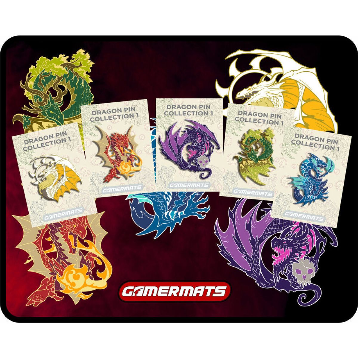 GamerMats: Dragons Complete Pin Set - Preorder - Good Games