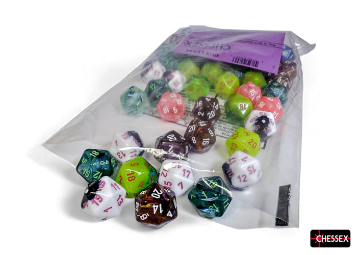 Chessex - CHX LE924 Dice Menagerie #11 Bag of 50 d20s (Preorder) - Good Games