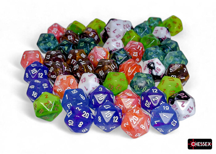 Chessex - CHX LE924 Dice Menagerie #11 Bag of 50 d20s (Preorder) - Good Games