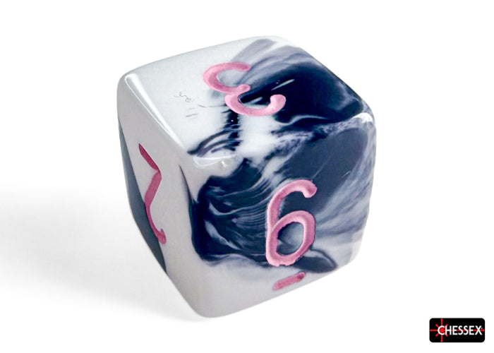 Chessex - CHX 26469 Gemini Black-White/pink Polyhedral 7-Dice Set (Preorder) - Good Games