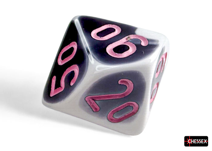 Chessex - CHX 26469 Gemini Black-White/pink Polyhedral 7-Dice Set (Preorder) - Good Games