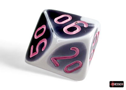 Chessex - CHX 26469 Gemini Black-White/pink Polyhedral 7-Dice Set (Preorder) - Good Games