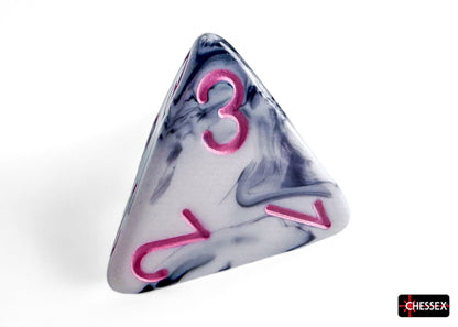 Chessex - CHX 26469 Gemini Black-White/pink Polyhedral 7-Dice Set (Preorder) - Good Games