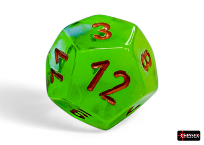 Chessex - CHX 26470 Gemini Plasma Green-Teal/orange Luminary Polyhedral 7-Dice Set (Preorder) - Good Games