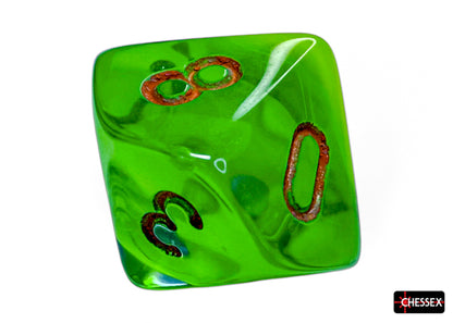 Chessex - CHX 26470 Gemini Plasma Green-Teal/orange Luminary Polyhedral 7-Dice Set (Preorder) - Good Games