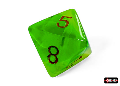 Chessex - CHX 26470 Gemini Plasma Green-Teal/orange Luminary Polyhedral 7-Dice Set (Preorder) - Good Games