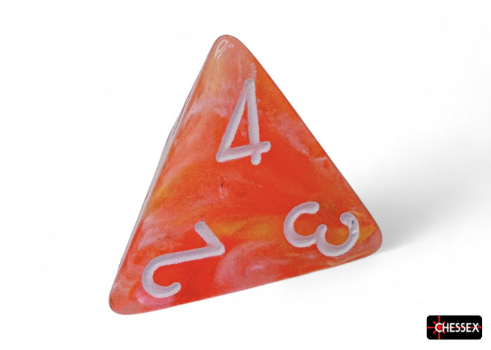 Chessex - CHX 27553 Festive Dahlia/white Luminary Polyhedral 7-Dice Set (Preorder) - Good Games