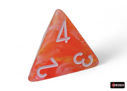 Chessex - CHX 27553 Festive Dahlia/white Luminary Polyhedral 7-Dice Set (Preorder) - Good Games