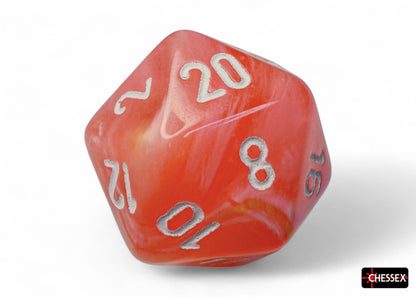 Chessex - CHX 27553 Festive Dahlia/white Luminary Polyhedral 7-Dice Set (Preorder) - Good Games