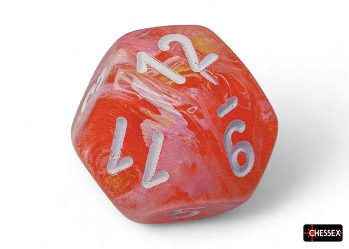Chessex - CHX 27553 Festive Dahlia/white Luminary Polyhedral 7-Dice Set (Preorder) - Good Games