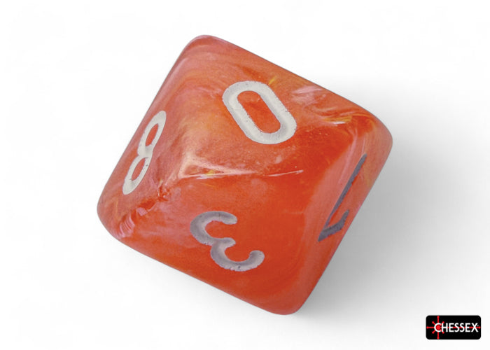 Chessex - CHX 27553 Festive Dahlia/white Luminary Polyhedral 7-Dice Set (Preorder) - Good Games