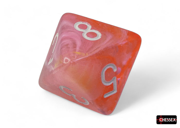 Chessex - CHX 27553 Festive Dahlia/white Luminary Polyhedral 7-Dice Set (Preorder) - Good Games