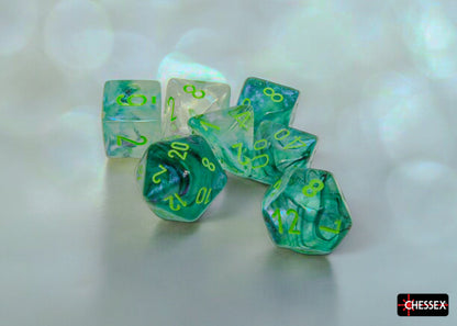 Chessex - CHX 27595 Borealis Kelp/light green Luminary Polyhedral 7-Dice Set (Preorder) - Good Games