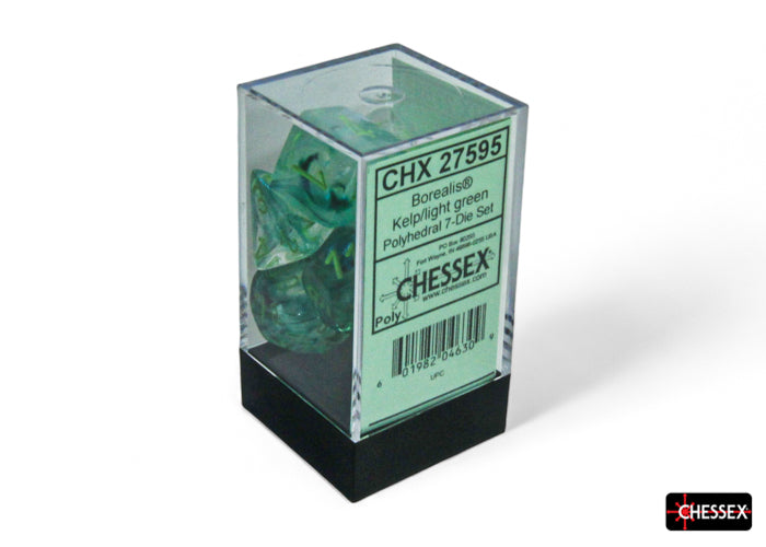 Chessex - CHX 27595 Borealis Kelp/light green Luminary Polyhedral 7-Dice Set (Preorder) - Good Games
