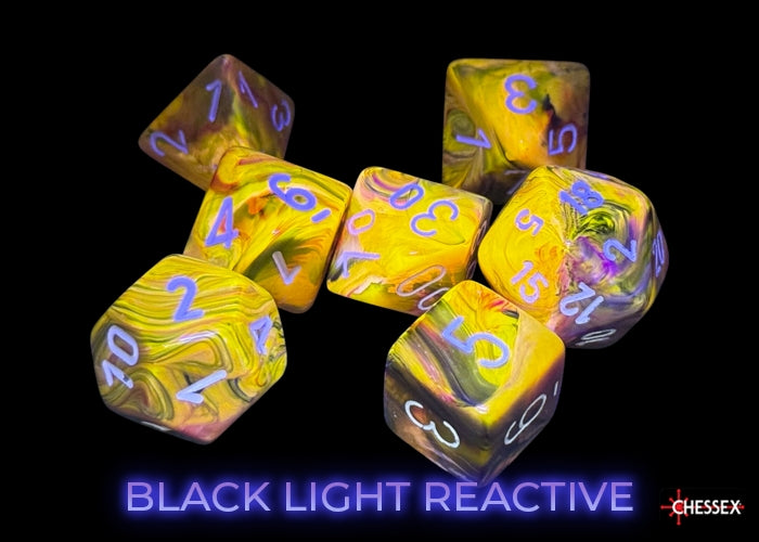 Chessex - CHX 27543 Festive Symphony/white Polyhedral 7-Dice Set (Preorder) - Good Games