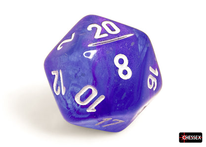 Chessex - CHX 27567 Nebula Aura/white Luminary Polyhedral 7-Dice Set (Preorder) - Good Games