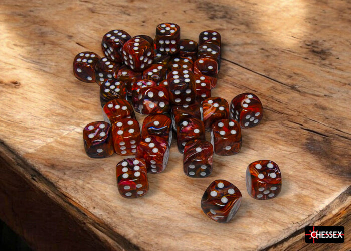 Chessex - CHX 27943 Festive Symphony/white 12mm d6 Dice Block (36 dice) (Preorder)