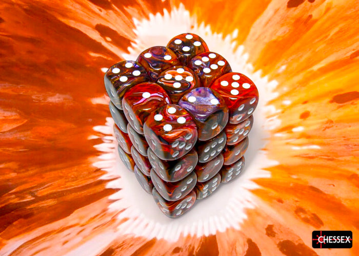 Chessex - CHX 27943 Festive Symphony/white 12mm d6 Dice Block (36 dice) (Preorder)