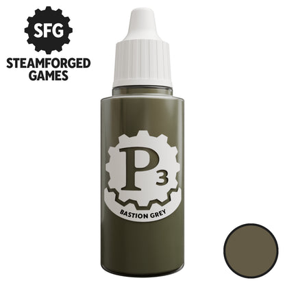 Steamforged Games P3 Paint 18ml - Bastion Grey - Good Games