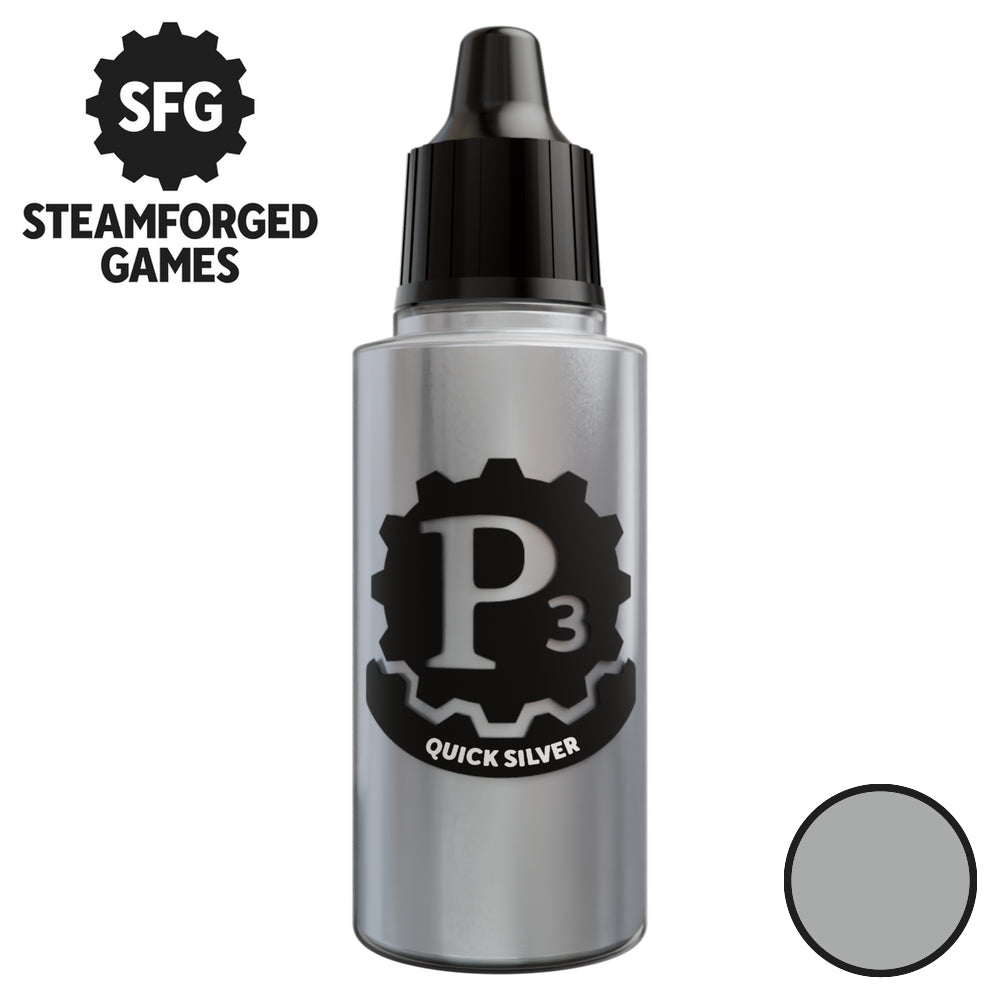 Steamforged Games P3 Paint 18ml - Metallics Quick Silver - Good Games