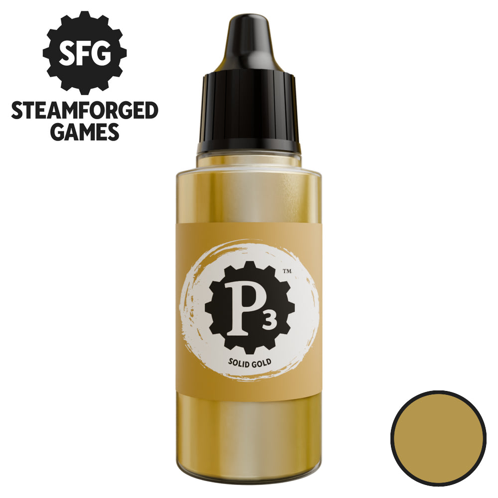 Steamforged Games P3 Paint 18ml - Metallics Solid Gold - Good Games
