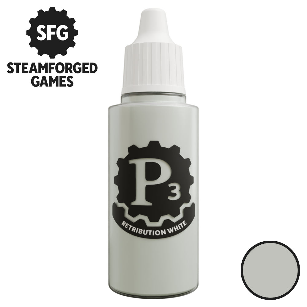 Steamforged Games P3 Paint 18ml - Metallics Retribution White - Good Games