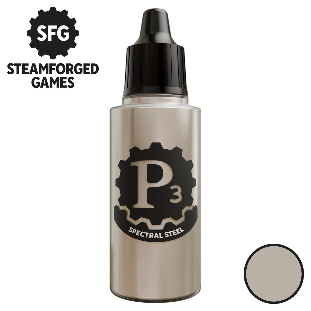 Steamforged Games P3 Paint 18ml - Metallics Spectral Steel - Good Games