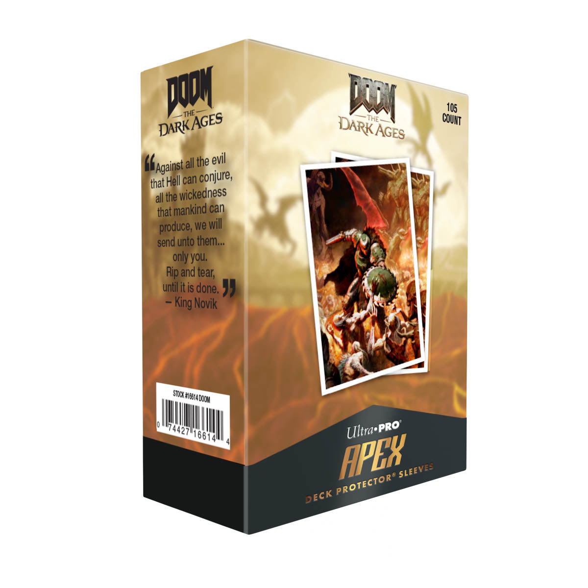 Ultra Pro: DOOM 105ct Apex Deck Protector Sleeves 1 (UP16614) (Preorder) - Good Games