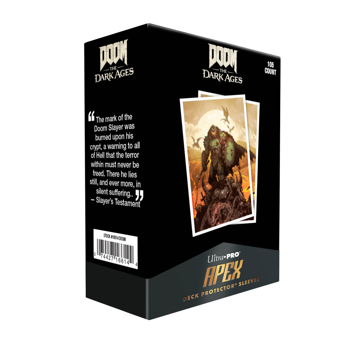Ultra Pro: DOOM 105ct Apex Deck Protector Sleeves 2 (UP16615) (Preorder) - Good Games