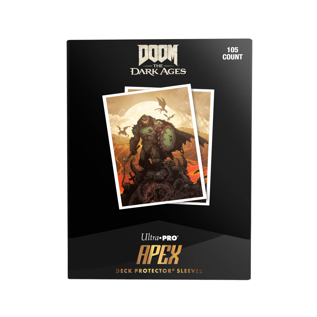 新品　未開封　2点セット　APEX　ウルトラプロ　DOOM　カコデーモン Ultra Pro: DOOM 105ct Apex Deck Protector Sleeves 2 (UP16615
