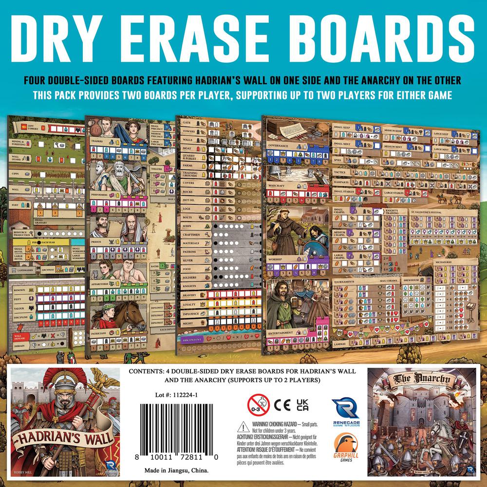 Hadrian’s Wall and The Anarchy Dry Erase Boards