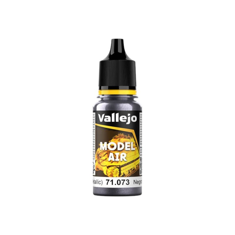 Vallejo Model Air Matt Acrylic Colour 18ml - Metallic Black - Good Games