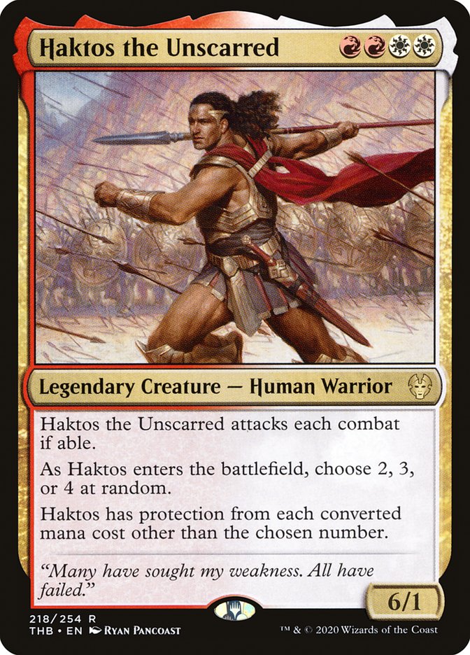 Haktos the Unscarred 218/254 (Theros Beyond Death)  - Foil