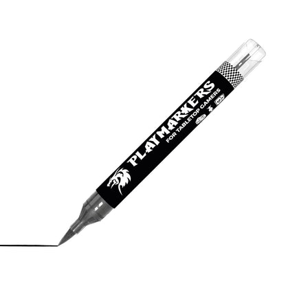 AK Interactive Black Playmarkers marker for tabletop gamers drawing a thin black line on a white surface