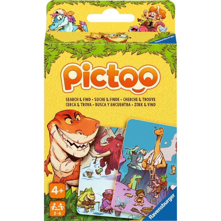 Ravensburger - Pictoo Card Game Dino Game packaging box front view
