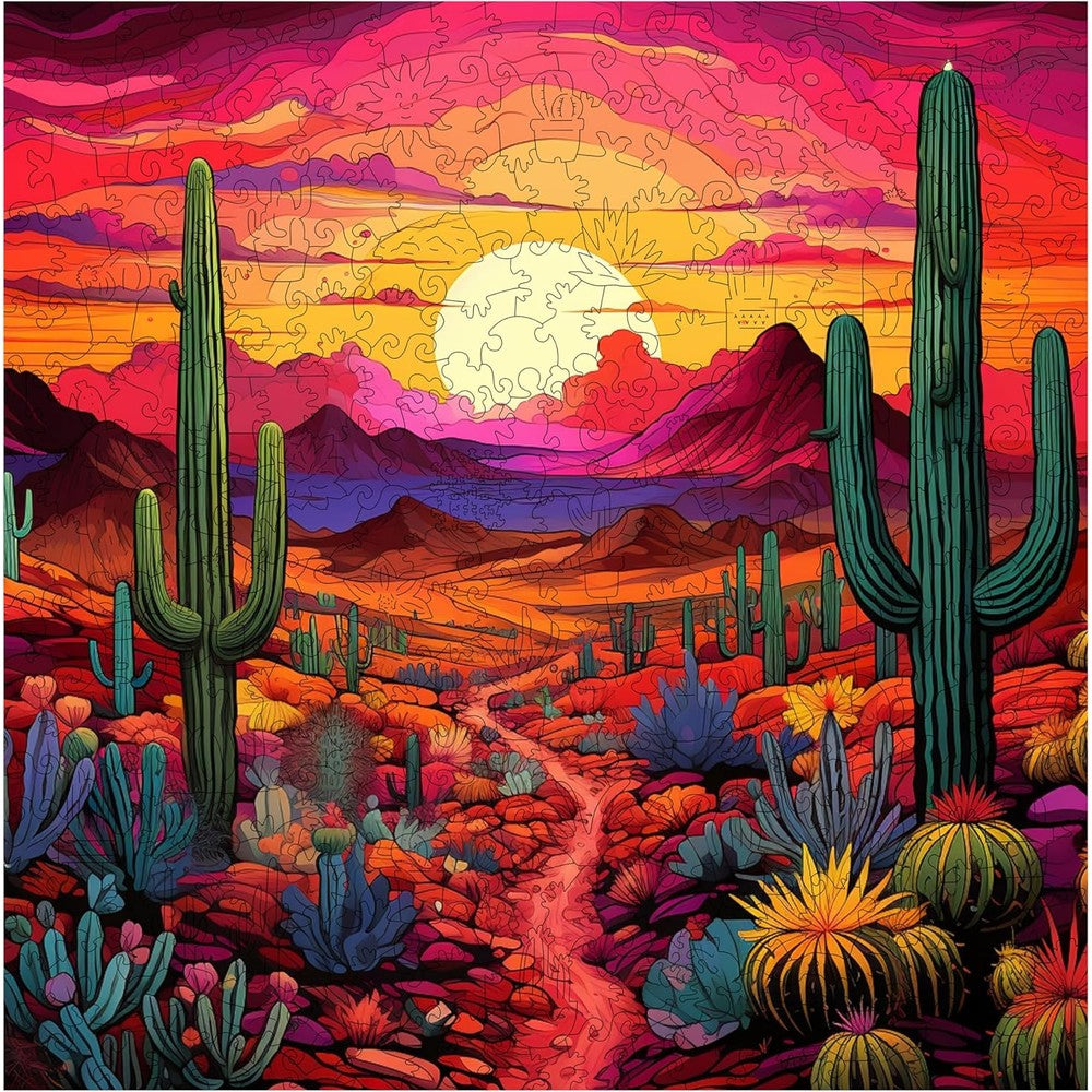 Trippy Puzzles - 300 Piece Wood Jigsaw Desert Daze