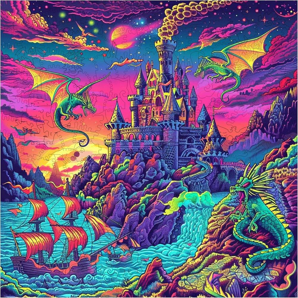 Trippy Puzzles - 300 Piece Wood Jigsaw Dragon's Dream
