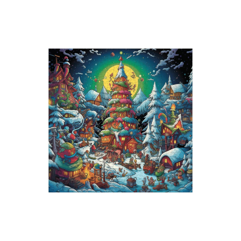 Trippy Puzzles - 300 Piece Wood Jigsaw Snowflake Square