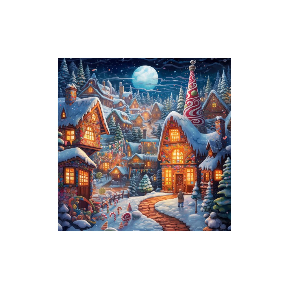 Trippy Puzzles - 300 Piece Wood Jigsaw Gingerbread Grove